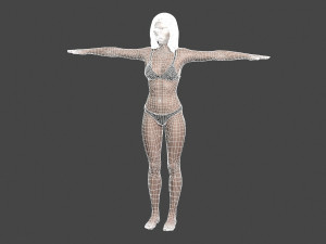 beautiful woman -rigged 3d character 3D 模型