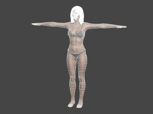 beautiful woman -rigged 3d character 3D Model