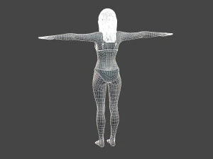 beautiful woman -rigged 3d character 3D Model