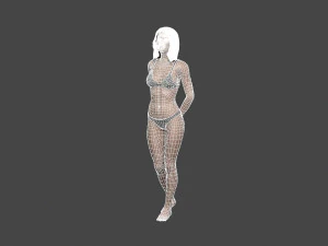 beautiful woman -rigged 3d character 3D Model