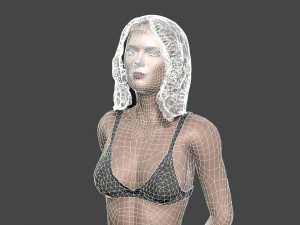 beautiful woman -rigged 3d character 3D Model