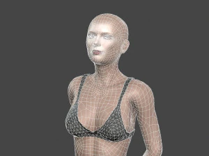 beautiful woman -rigged 3d character 3D Model
