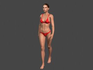 beautiful woman -rigged 3d character 3D 모델