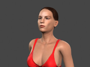 beautiful woman -rigged 3d character 3D 模型