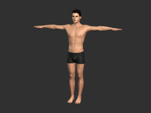 beautiful man -rigged 3d character 3D Модель