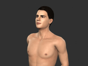 beautiful man -rigged 3d character 3D Модель