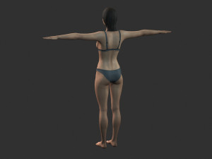 beautiful woman -rigged 3d character 3D 모델