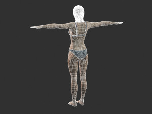 beautiful woman -rigged 3d character 3D 모델