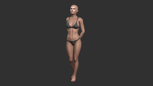 beautiful woman -rigged 3d character 3D मॉडल .c4d .max .obj .3ds .fbx .stl .blend 