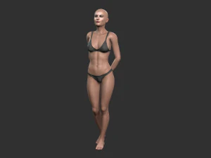 hermosa mujer - personaje 3d ama&ntilde;ado Modelo 3D