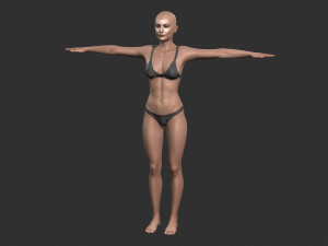 beautiful woman -rigged 3d character 3D मॉडल