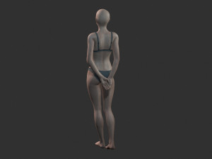 beautiful woman -rigged 3d character 3D मॉडल