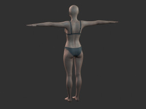 beautiful woman -rigged 3d character 3D मॉडल