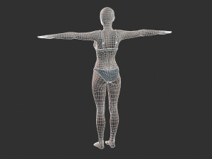 beautiful woman -rigged 3d character 3D मॉडल