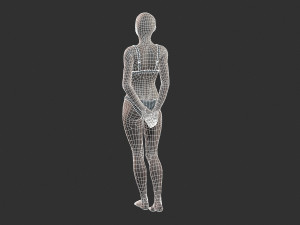 beautiful woman -rigged 3d character 3D मॉडल