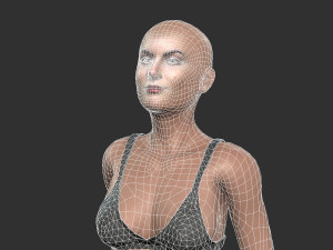 beautiful woman -rigged 3d character 3D मॉडल