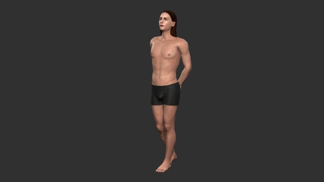 beautiful man -rigged 3d character 3D Модель .c4d .max .obj .3ds .fbx .stl .blend 