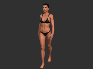 Mulher bonita - personagem 3D equipado Modelo 3D