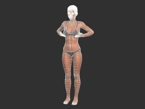 Beautiful Woman -Rigged 3d character Modello 3D