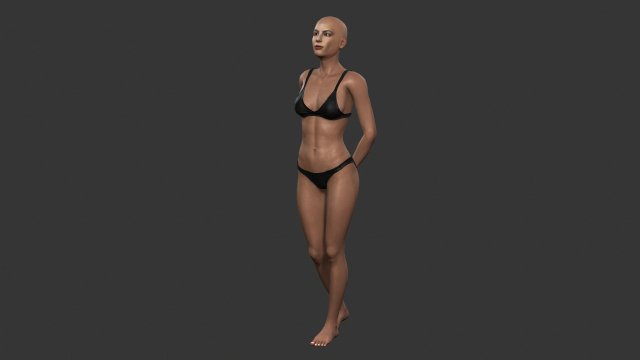 Beautiful Woman -Rigged 3d character 3D Model .c4d .max .obj .3ds .fbx .stl .blend 
