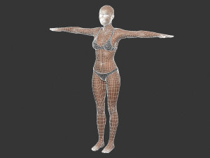 Beautiful Woman -Rigged 3d character 3D Model