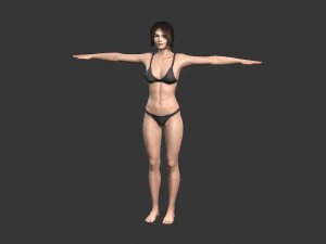 Mulher bonita - personagem 3D equipado Modelo 3D