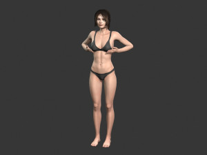 Beautiful Woman -Rigged 3d character Modèle 3D