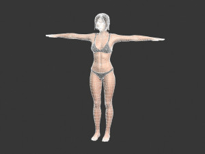 Beautiful Woman -Rigged 3d character Modèle 3D