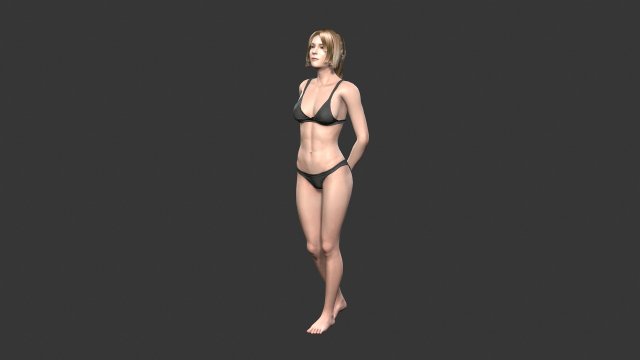 Beautiful Woman -Rigged 3d character Modèle 3D .c4d .max .obj .3ds .fbx .stl .blend 