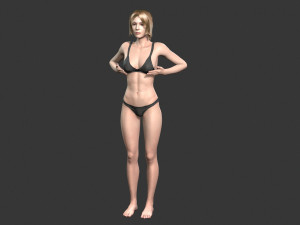 Beautiful Woman -Rigged 3d character Modèle 3D