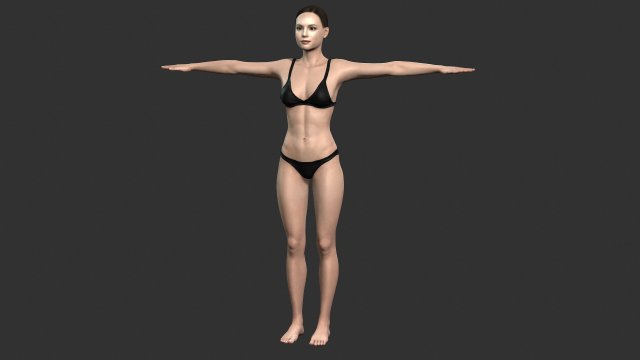 Beautiful Woman -Rigged 3d character 3Dモデル .c4d .max .obj .3ds .fbx .stl .blend 