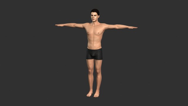 Beautiful man -Rigged 3d character 3D Модель .c4d .max .obj .3ds .fbx .stl .blend 