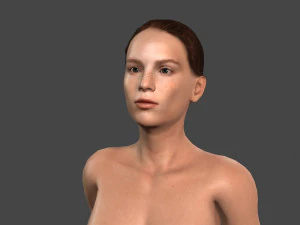 Bella donna: personaggio 3d truccato Modello 3D