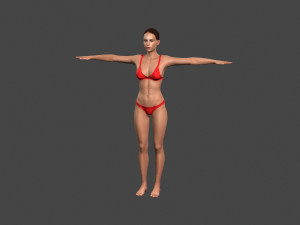 Beautiful Woman -Rigged 3d character Model 3D