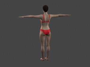 Beautiful Woman -Rigged 3d character Model 3D