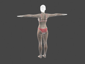 Beautiful Woman -Rigged 3d character Model 3D