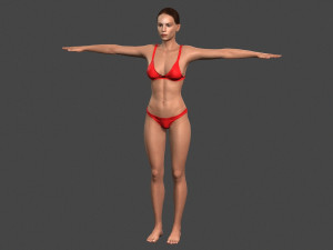 Beautiful Woman -Rigged 3d character Model 3D