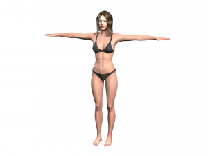 Beautiful Woman -Rigged 3d character 3D 模型
