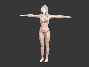 Beautiful Woman -Rigged 3d character 3D 模型