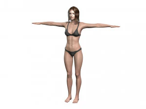 Mujer hermosa: personaje 3d aparejado Modelo 3D