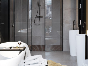 bathroom interior scene for cinema 4d and corona renderer Modèle 3D