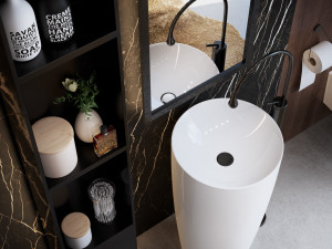bathroom interior scene for cinema 4d and corona renderer Modèle 3D