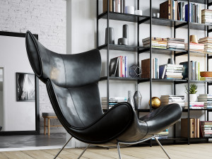 living room interior scene for cinema 4d and corona renderer Model 3D