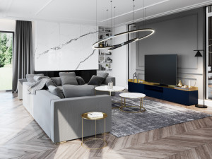 living room and kitchen scene for cinema 4d and corona renderer 3D 模型