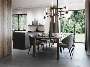living room and kitchen scene for cinema 4d and corona renderer 3D 模型