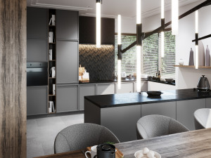 living room and kitchen scene for cinema 4d and corona renderer 3D 模型