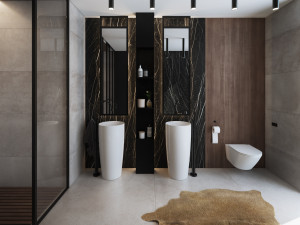 bathroom interior scene for cinema 4d and vray Modelo 3D