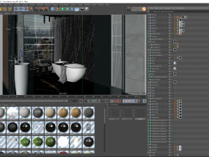 bathroom interior scene for cinema 4d and vray 3D Model