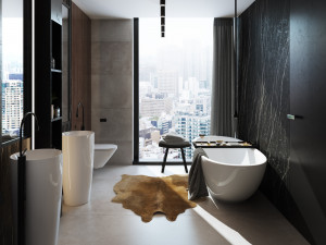 bathroom interior scene for cinema 4d and vray Modelo 3D