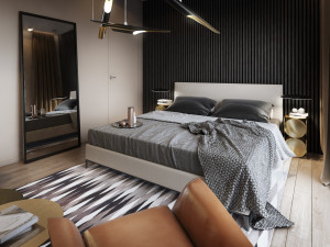 bedroom interior scene for cinema 4d and vray 3D Модель